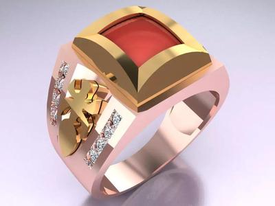 Rectangular Stone Rings - Mens Rings - N3251