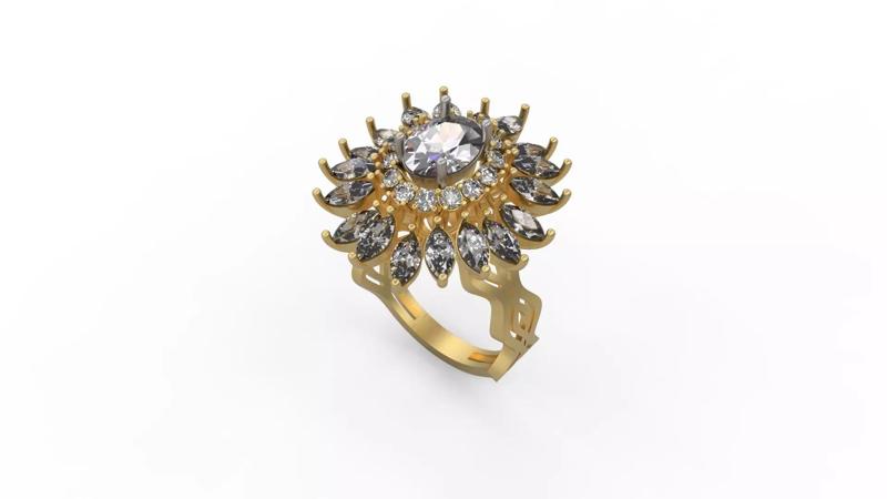 Woman Solitaire Ring 559