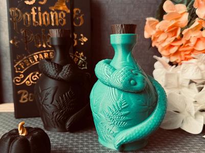 Mystical Potion Bottle with Snake