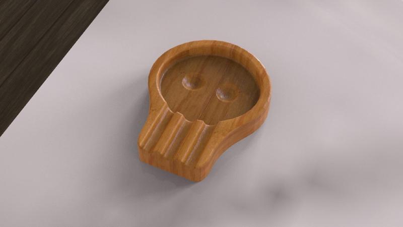 Ashtray, Cigar Tray, Cigarette Tray, Cnc Cut 3D Model File For CNC Router Engraver, Plate Carving Machine, Relief, serving tray Artcam, Aspire, VCarve, Cutt3D