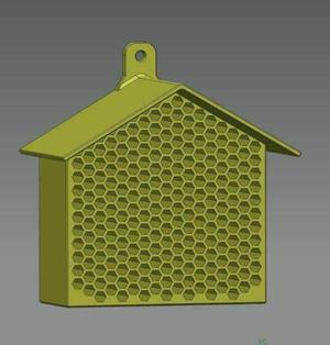 BEE HOUSE, WILD BEE, BEE HOTEL, KLEINES HÄUSCHEN FÜR WILDBIENEN, for 220x220 table size.