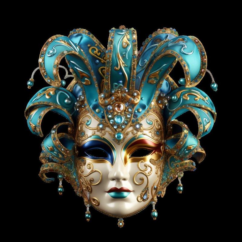2192 Venetian Carnival Mask Color 3D Model, magic, dragon, serpent, mask, gnome, gorgon, venetian carnival, wild, fox, monster, cat, fair, witch, werewolf, horror, beast, snake, troll, skeleton dance