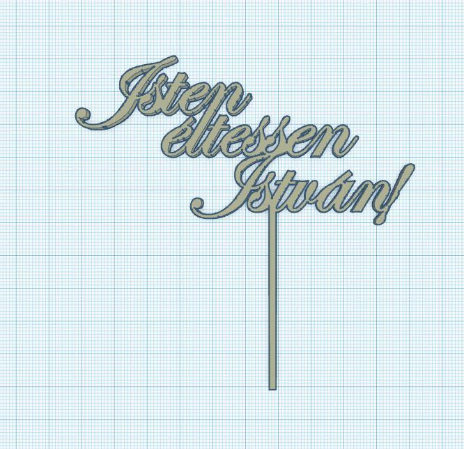 Isten éltessen Istvan - cake topper