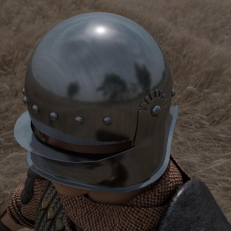 German medieval helmet