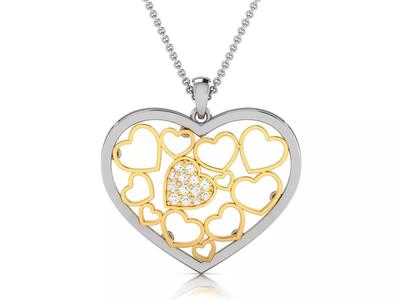 Women Heart Pendant 3dm STL OBJ FBX Render Details