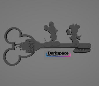key disney mickey minnie mouse
