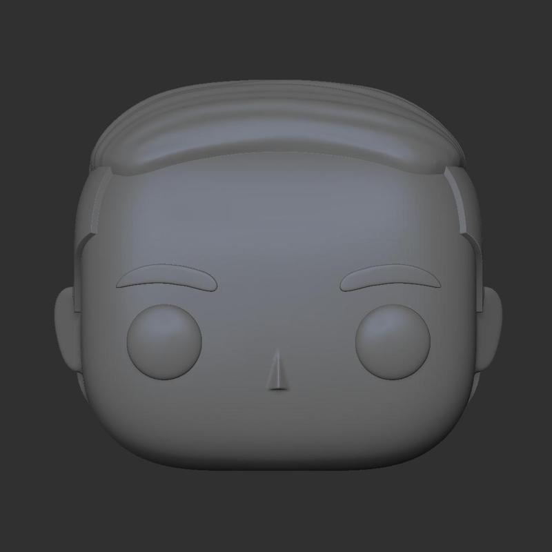 Funko Pop Male Head short back and sides crew cut