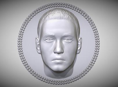 Eminem medallion pendant 3D printing ready