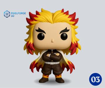 Demon Slayer - Rengoku - Pixel Pop Nº003