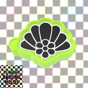 Sea Shell with Flower Freshie Mold STL