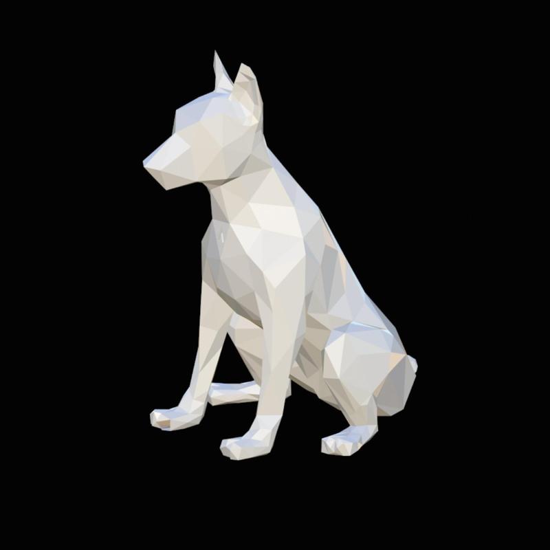 Dobermann low poly