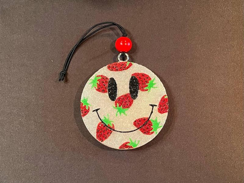 Strawberry Smiley Face Freshie Mold - 3D Model Mold Box for Silicone Freshie Moulds