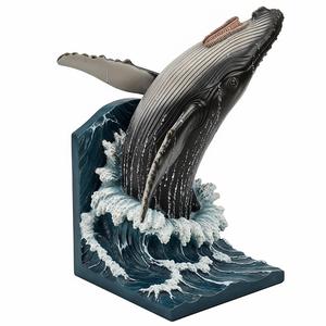 Whale Splash – 3D Printable Marine Sculpture Bookend