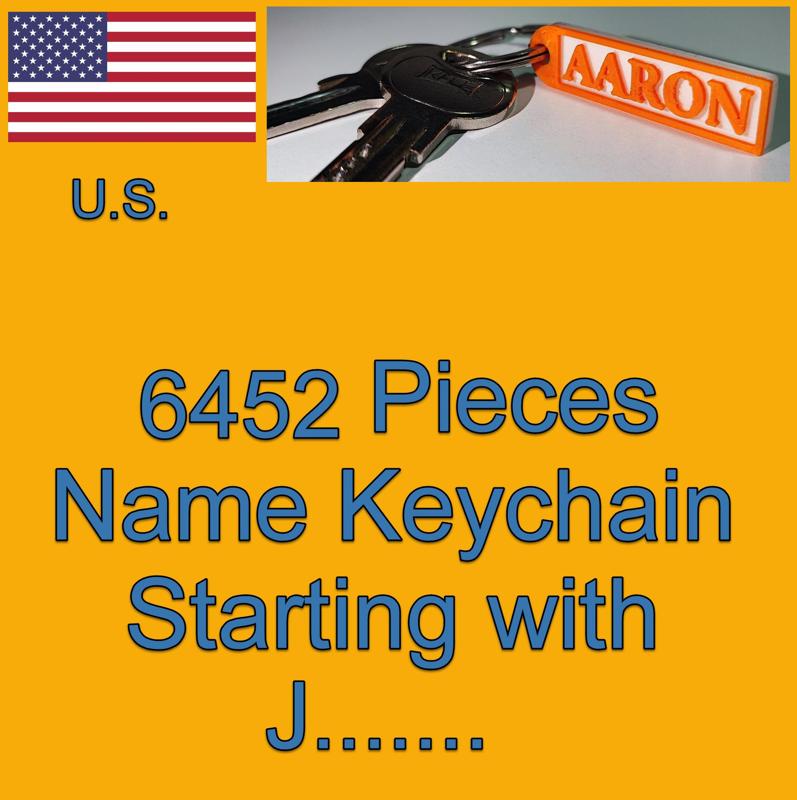 US NAMES KEYCHAINS STARTING WITH J