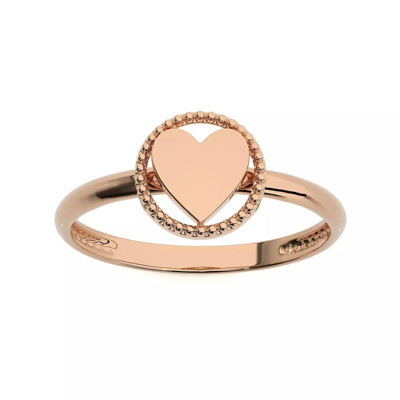 Heart Love Valentine Light wt Plain Gold ring 3dm stl ply glb