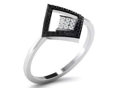 Light Weight White Gold Diamond Ring  -DR-6324
