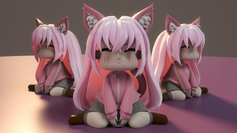 Miniature 3D Figurine - Hitori Gotou (Bocchi the Rock!)