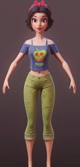 Snow White, Snow White doll, Figurine, girl, beautiful girl, doll, female doll, doll in dress, shoes and long hair, Disney princesses, characters from games, doll for children