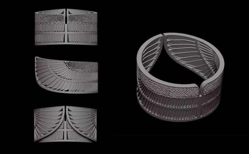 Egyptian Maat Wings Ring