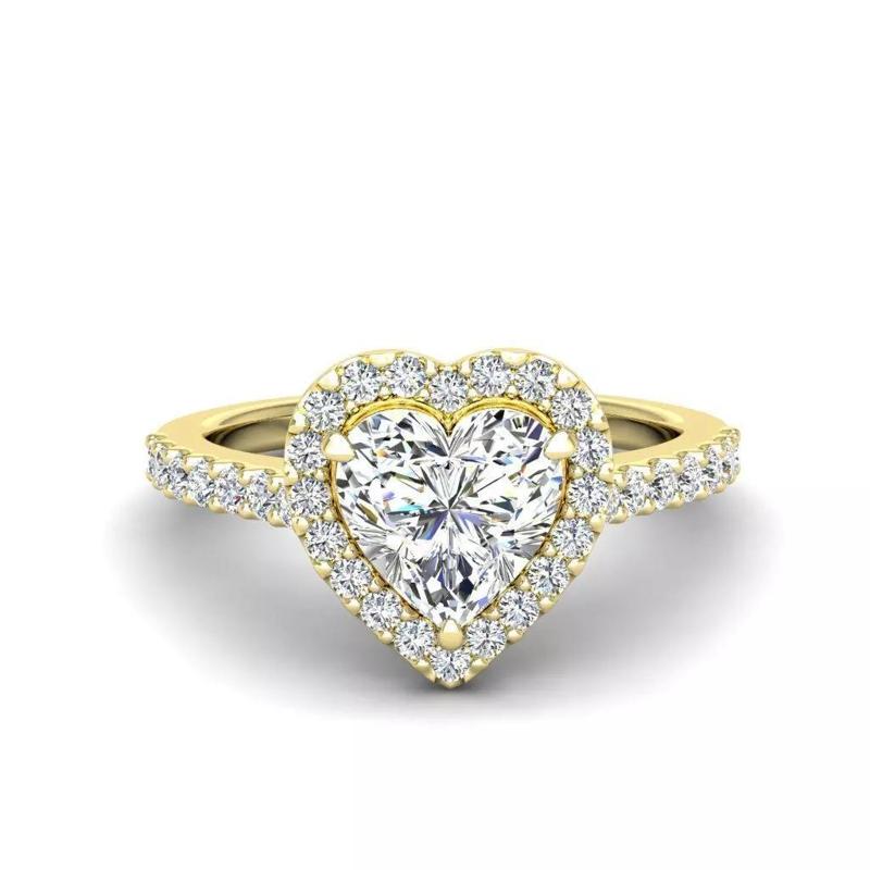 Luxury Engagement Diamond ring heart