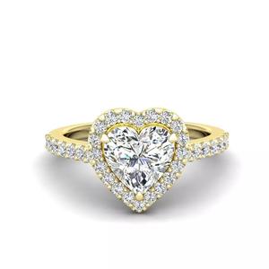Luxury Engagement Diamond ring heart