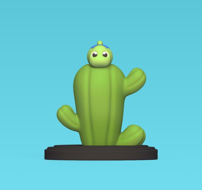 Chameleon  on Cactus