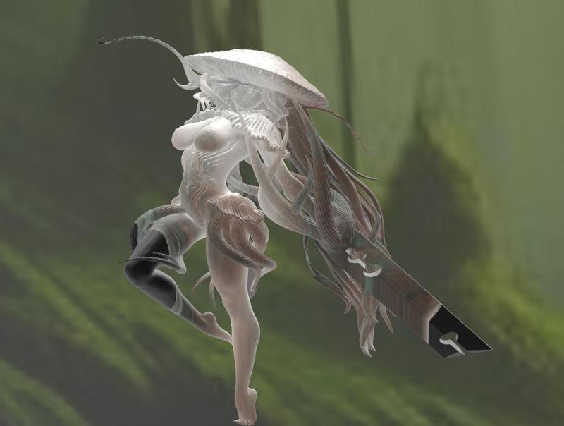 Wicked wood Elf's of the Swarm, Mushroom Head Blade Dancer 10 models pre-supported .stl