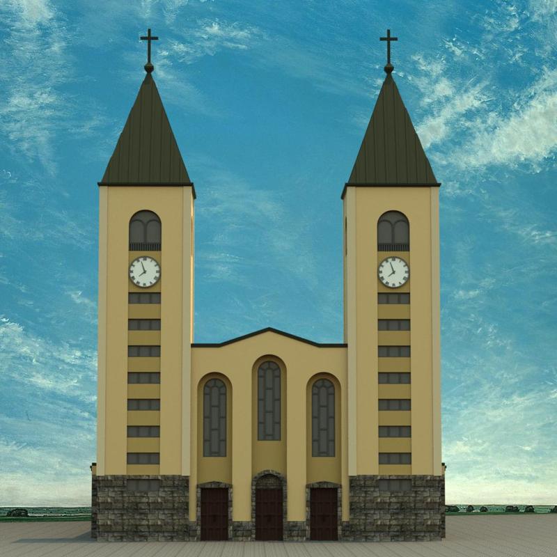 Cathedral in Medjugorje /handmade