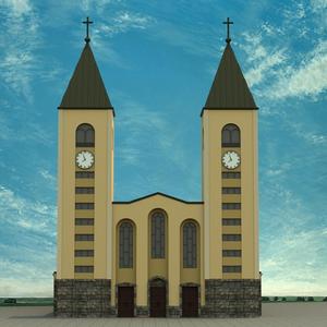 Cathedral in Medjugorje /handmade