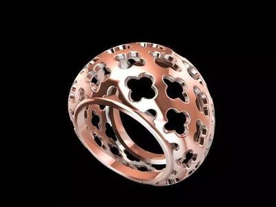 1 Modern jali tile ring  stl verified