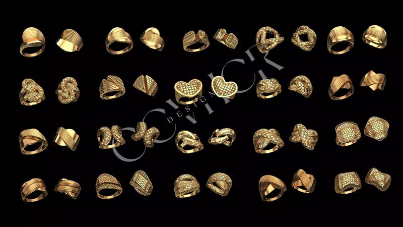 100 turkish ladies rings prinable stl files