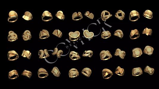 100 turkish ladies rings prinable stl files