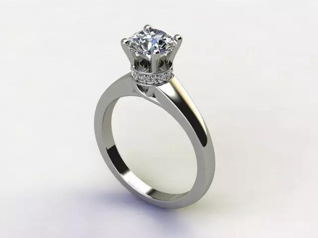 10083 engagement ring with princess cut diamond