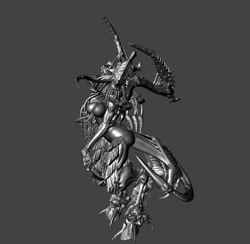 TYRANID Deathleaker Per-supported NSFW Poxy One Page Poxy PINUP War Games