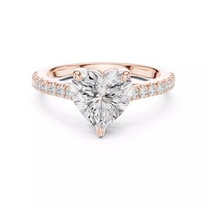 2CT Heart Cut Diamond Engagement Wedding Ring 3DM STL Video