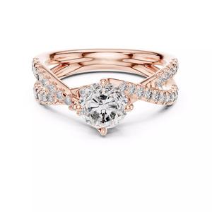 1CT Round Cut Cross-Over Engagement Wedding Ring 3DM STL Video
