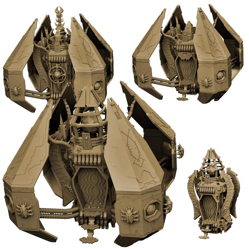 Eternal Dynasty Monolith Sci Fi Miniature (with varied bodies and optional decorations)