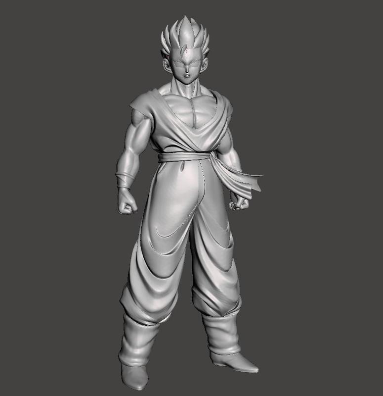 Son Gohan Adult blue gi 3D Model