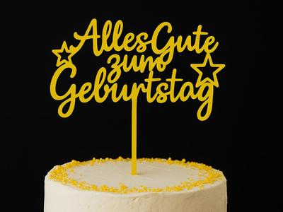 cake topper Happy Birthday