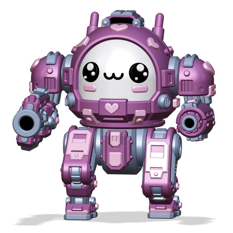 UWU Strike Force Lover Cute Mech Tabletop Wargame Miniature STL