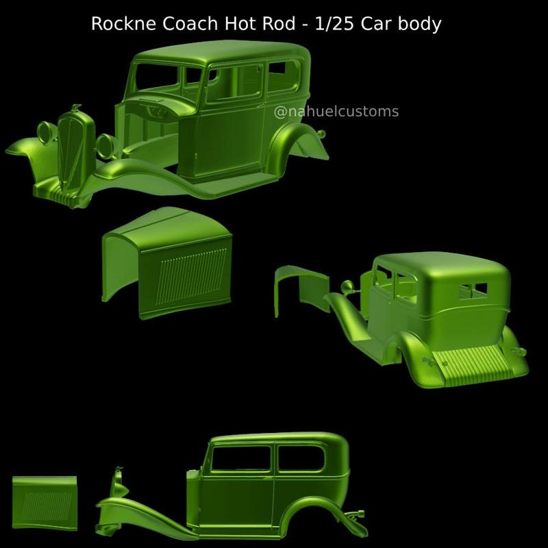 Rockne Coach Hot Rod - 1/25 Car body