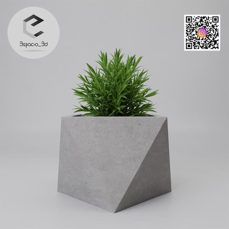 MOLD FOR CONCRETE POT "CUBIC 03".