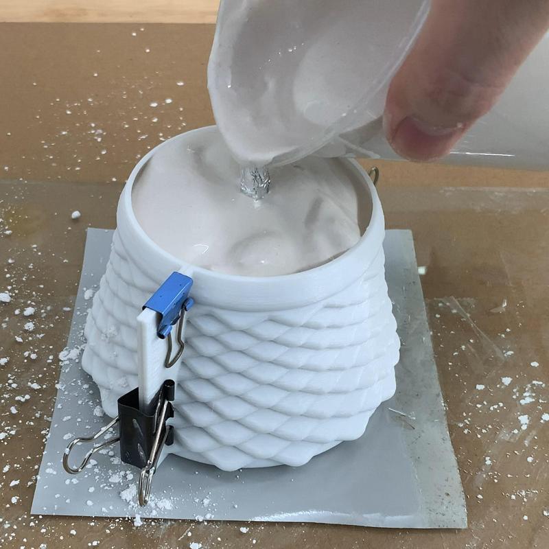 weave pot mold - 3D STL file mold making plant pot