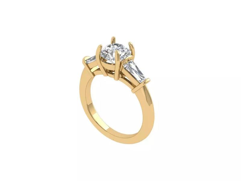 Solitair 3 Stone Ring
