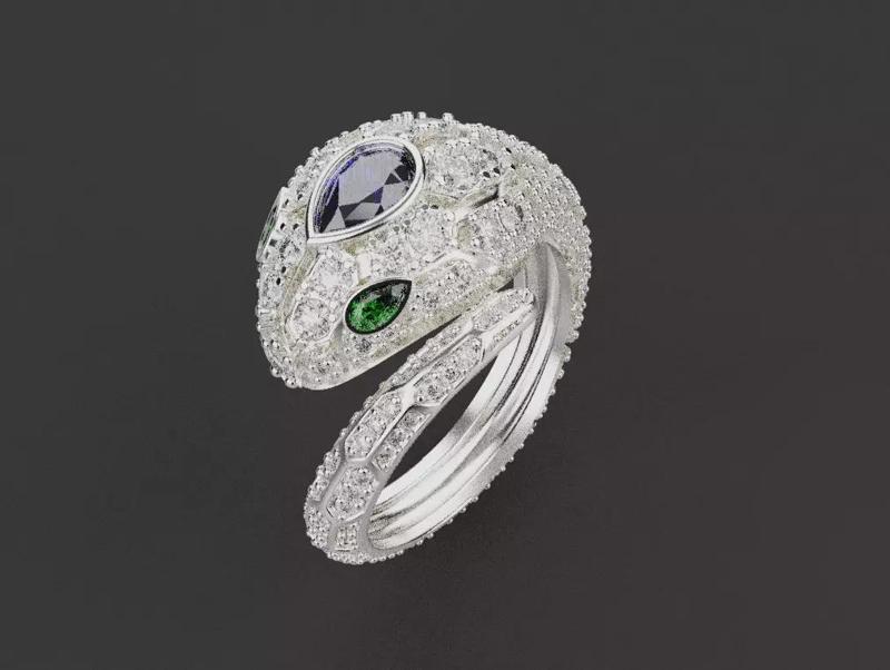 Snake Pendant Ring and Earrings set 17041