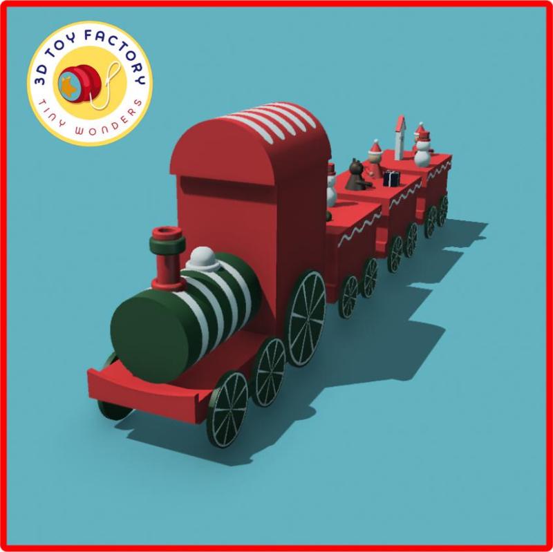 Wooden Christmas Toy Train