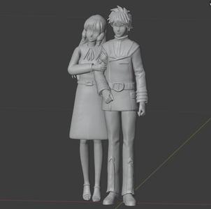 Hikaru SDF Uniform and Minmay Pink Dress