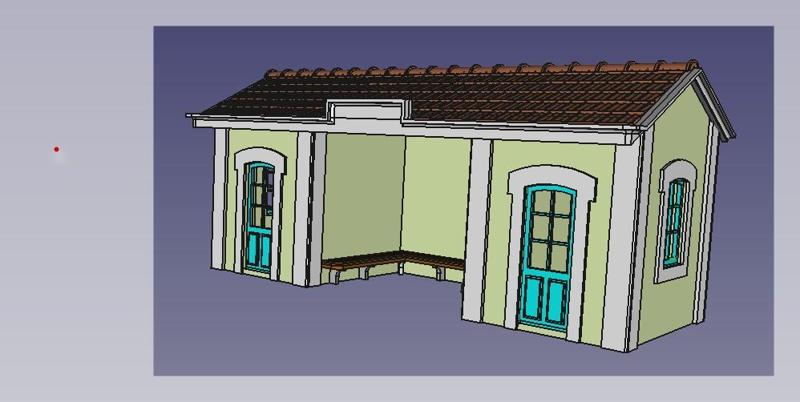 3rd class PLM dock shelter - HO scale