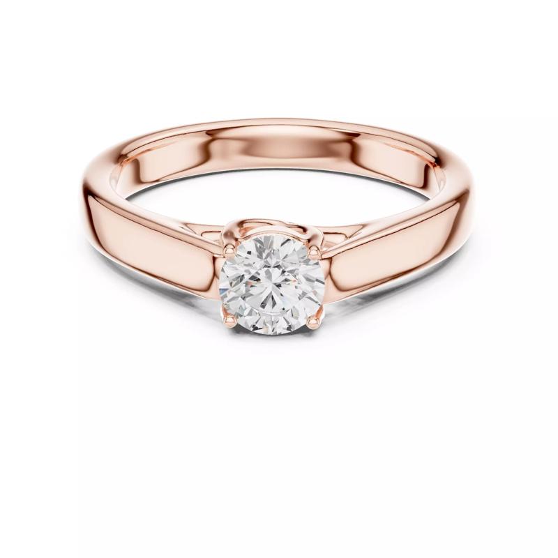 Solitaire 5mm Round Cut Diamond Wedding Ring 3DM STL Video