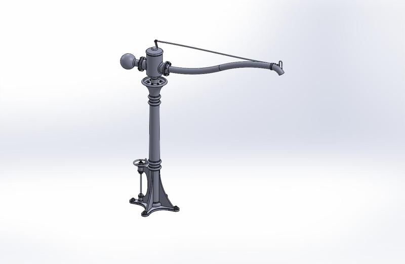 Grue Hydraulique ou à eau du Bourdonnais - Le Bourdonnais hydraulic or water crane